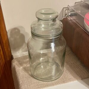 Clear Glass Storage Jar with Lid
